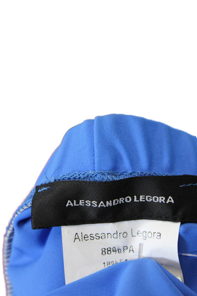 Alessandro Legora Womens Elastic Waistband Boot Cut Sleek Pants Blue Size EUR 44