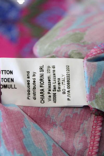 Fiori Di chiara Womens Cotton Halter Neckline Open Back Maxi Dress Multicolor Si