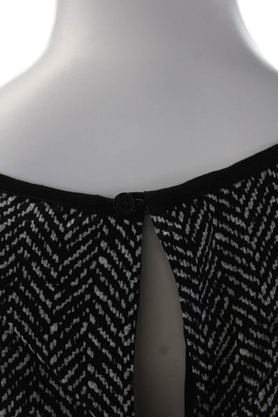 Michael Michael Kors Womens Sleeveless Chain Print Trapeze Dress Black Size S