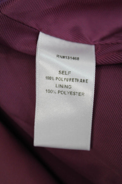 Fate. Womens Textured Long Sleeve Collar Belted Lined Jacket Mauve Size S