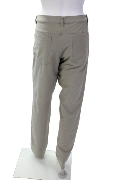 Lululemon Mens Cotton Zip Button Straight Leg Casual Pants Beige Size EUR 33
