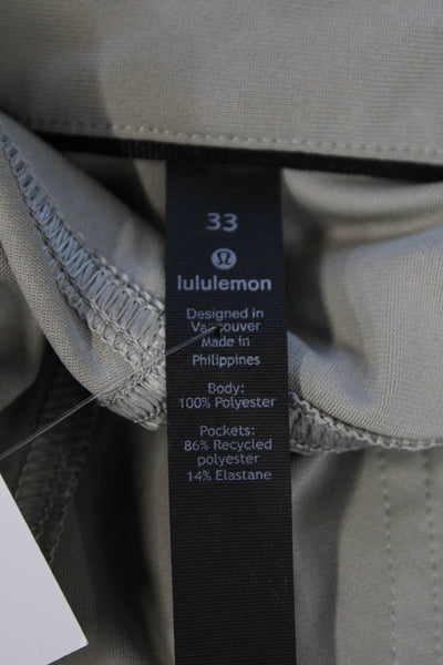 Lululemon Mens Cotton Zip Button Straight Leg Casual Pants Beige Size EUR 33