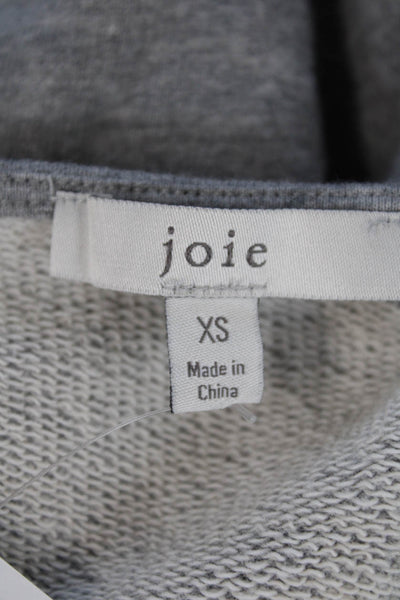 Joie Womens Cotton Short Puff Sleeve T Shirt Heather Gray Size XS