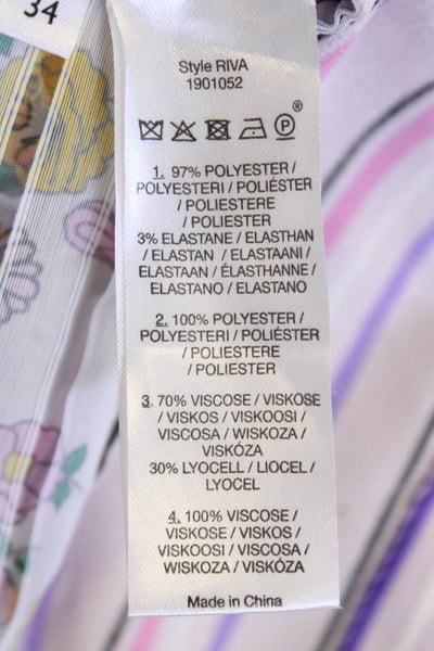 Hofmann Copenhagen Womens Long Sleeve Button Up Pattern Dress Multicolor Size M