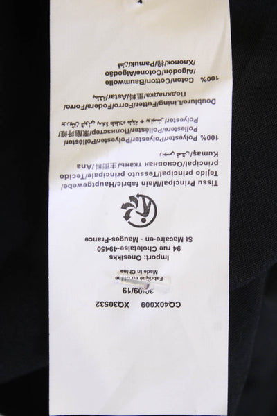 IKKS Childrens Girls Short Sleeves Pleated Front A Line Dress Black Size 12