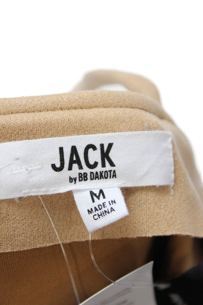 Jack by BB DAKOTA Women's Square Neck Spaghetti Straps Mini Dress Beige Size M