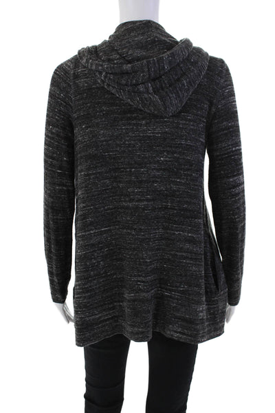 Splendid Women's Hood Long Sleeves Open Front Cardigan Sweater Gray Size M