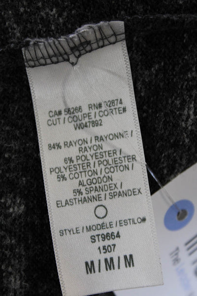 Splendid Women's Hood Long Sleeves Open Front Cardigan Sweater Gray Size M