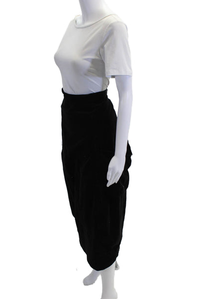 Lilith Womens Side Zip Knee Length Corduroy Pencil Skirt Black Size Extra Large