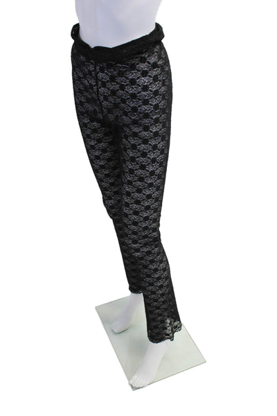 Intimately Free People Womens Elastic Waistband Lace Pants Black Extra Small