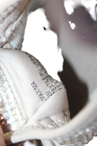 Steve Madden Girls Rhinestoned Detail Translucent Sole Sneakers Beige Size 2