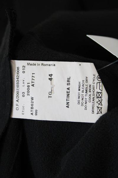 Armani Collezioni Womens Full Zipper Mock Neck Light Jacket Black Size 8