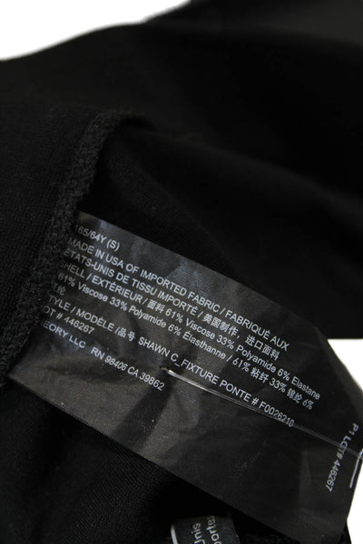 Theory Womens Pull On Shawn C Fixture Ponte Leggings Black Size Small