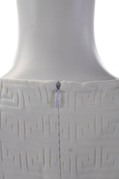 J. Mclaughlin Women's Short Sleeves Pocket Mini A-Line Mini Dress White Size M
