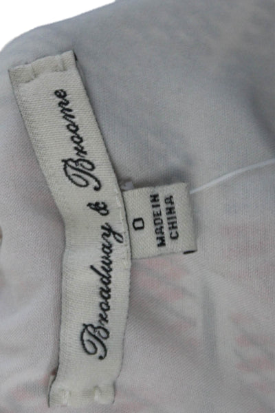 Broadway & Broome Womens Silk Abstract Pleated Mid-Rise SHorts Orange Size 0