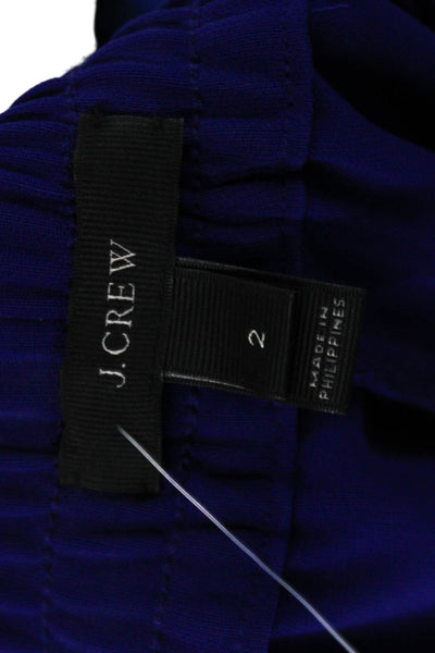 J Crew WOmens Drawstring Waist Mid-Rise Tapered Pants Trousers Purple Size 2