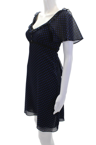 Alice Temperley For Target Womens Polka Dot Short Sleeve Dress Black Size 3