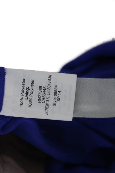 J Crew Womens V-Neck Short Sleeve Pullover Mid-Calf Dress Blue Size 00