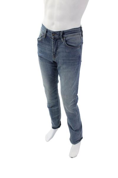 7 For All Mankind Mens Medium Wash Straight Leg Denim Jeans Blue Size 28
