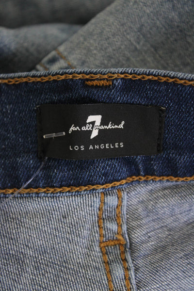 7 For All Mankind Mens Medium Wash Straight Leg Denim Jeans Blue Size 28