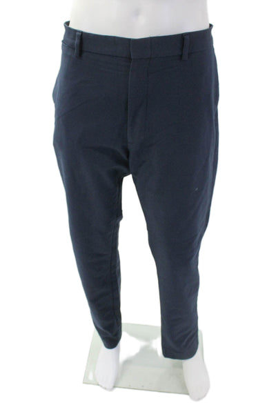 Club Monaco Mens Cotton Connor Modern Fit Straight Leg Pants Navy Blue Size 38