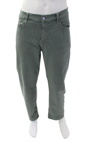 7 For All Mankind Mens Flat Front Luxe Sport Select Slimmy Pants Green Size 38