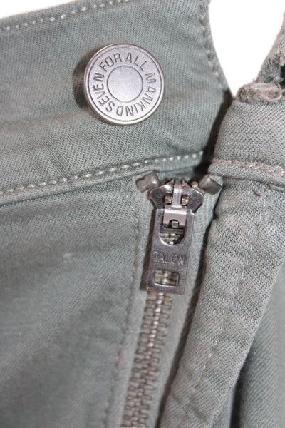 7 For All Mankind Mens Flat Front Luxe Sport Select Slimmy Pants Green Size 38