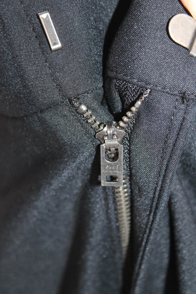 Club Monaco Mens Cotton Flat Front Straight Leg Dress Pants Navy Blue Size 38