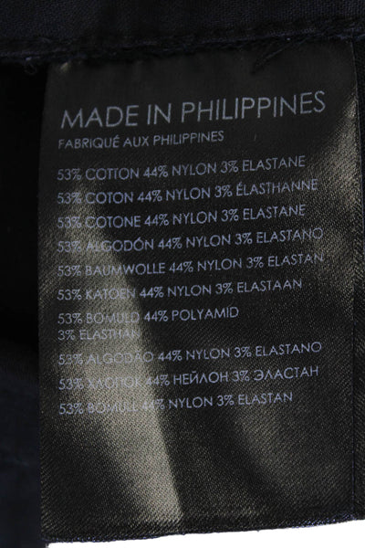 Club Monaco Mens Cotton Flat Front Straight Leg Dress Pants Navy Blue Size 38