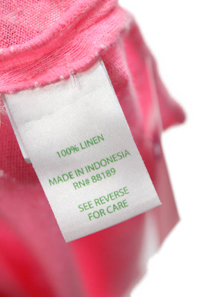 Lilly Pulitzer Women's Scoop Neck Short Sleeves Basic T-Shirt Pink Size S