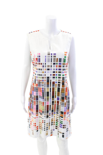 Aventures des Toiles Womens Cotton Geometric Dress + Blazer Set White Size 44