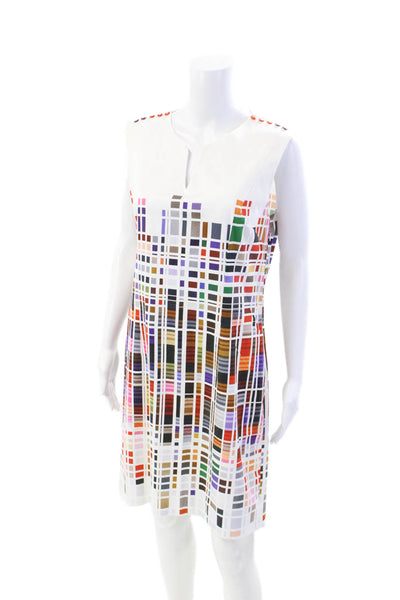 Aventures des Toiles Womens Cotton Geometric Dress + Blazer Set White Size 44