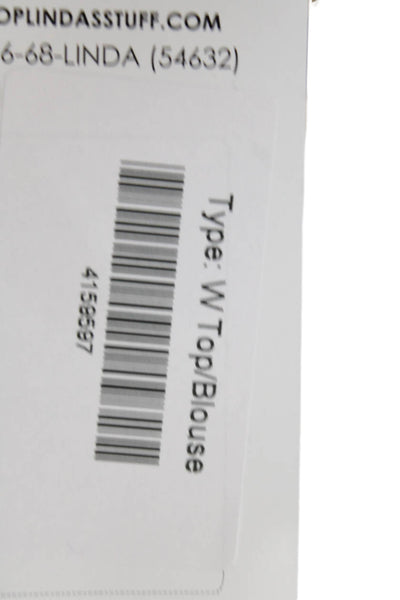 A.L.C. Womens Cotton Ruffle Trim Long Sleeve One Shoulder Blouse Top Blue Size 4