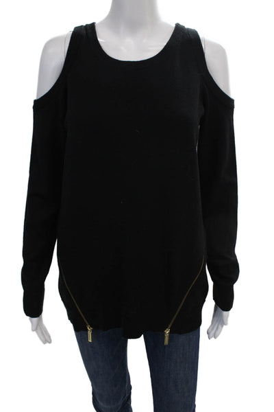 Michael Michael Kors Womens Shoulder Cut Out Detail Sweater Black Size M