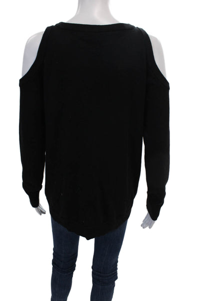 Michael Michael Kors Womens Shoulder Cut Out Detail Sweater Black Size M