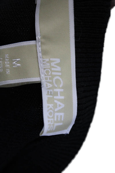 Michael Michael Kors Womens Shoulder Cut Out Detail Sweater Black Size M