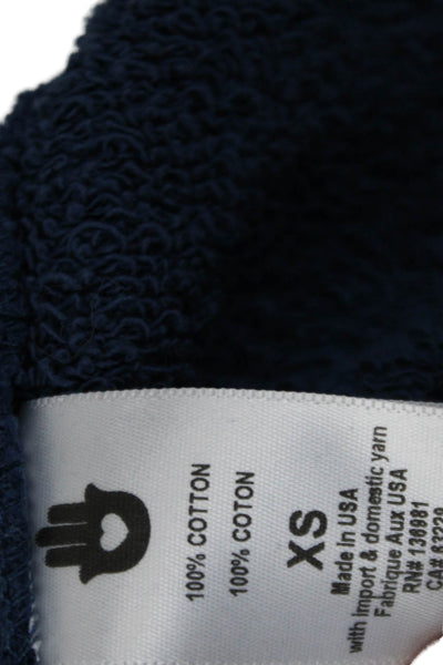 Spiritual Gangster Womens Cotton Crew Neck Pullover Sweatshirt Top Blue Size XS