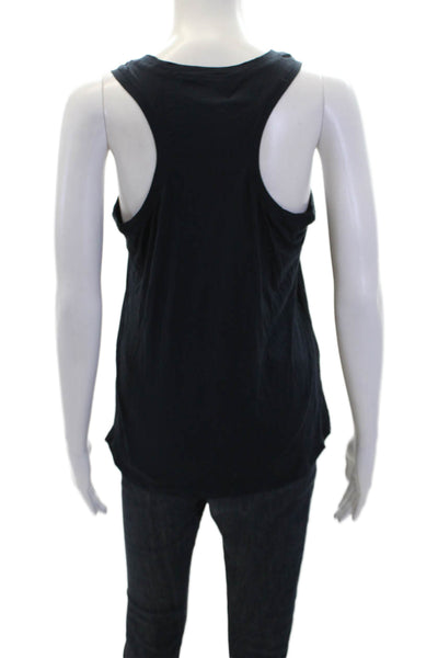Splits59 Womens Stretch Scoop Neck Racerback Pullover Tank Top Navy Size S