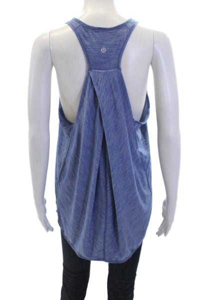 Lululemon Womens Round Neck Pullover Activewear Tank Top Blue Size 12
