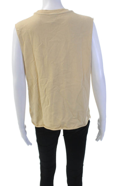 PE Nation Womens Scoop Neck All Sports Corp Tank Top Brown Cotton Size Large
