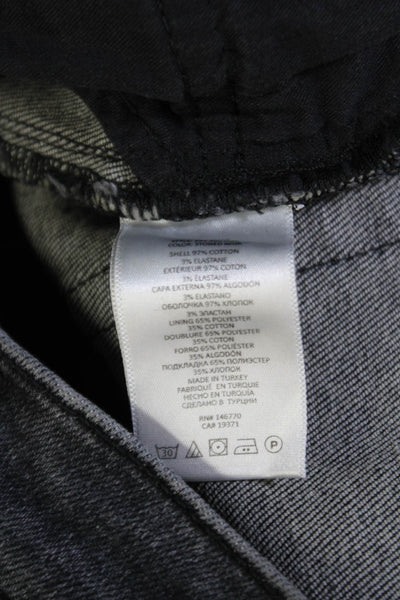 Re/Done Womens Button Fly High Rise Straight Leg Jeans Gray Denim Size 3 1