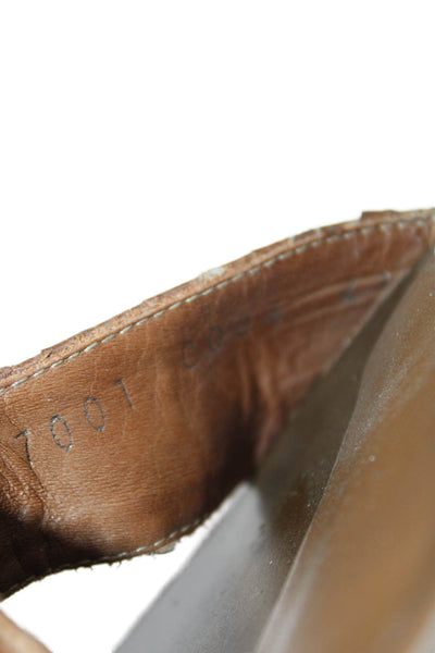 Sergio Rossi Womens Leather Snakeskin Print Wedge Sandals Brown Size 41 11