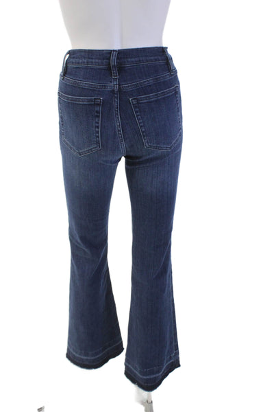 Frame Womens Cotton Zip Button Wide Leg Denim Jeans Blue Size EUR 25
