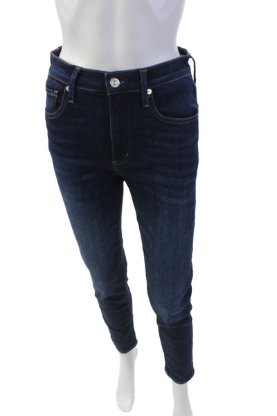 Citizens of Humanity Womens Cotton Zip Button Skinny Leg Denim Jeans Blue Size E