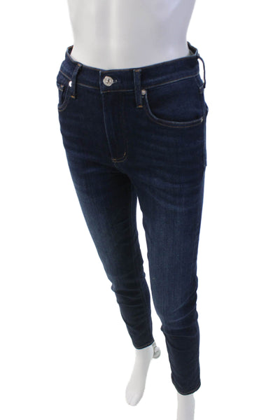 Citizens of Humanity Womens Cotton Zip Button Skinny Leg Denim Jeans Blue Size E