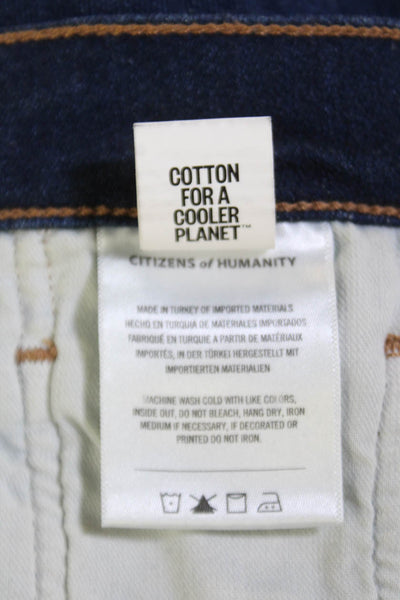 Citizens of Humanity Womens Cotton Zip Button Skinny Leg Denim Jeans Blue Size E