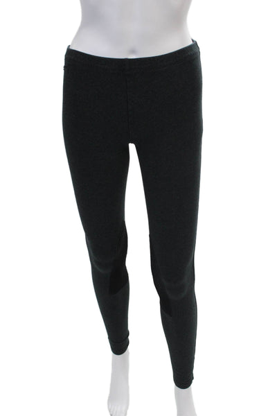 Polo Ralph Lauren Womens Quilted Detail Mid Rise Ankle Leggings Gray Size S