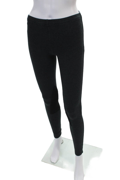 Polo Ralph Lauren Womens Quilted Detail Mid Rise Ankle Leggings Gray Size S