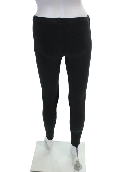 Polo Ralph Lauren Womens Quilted Detail Mid Rise Ankle Leggings Gray Size S