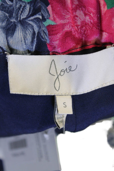 Joie Womens Silk Floral Print Stretch Pull-On Casual Shorts Blue Size S